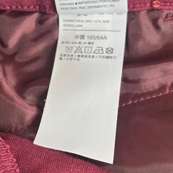 Old Navy Pixie Ankle Cropped Pants Womens Size 2 Tall Burgundy Copper Dots - Picture 8 of 9